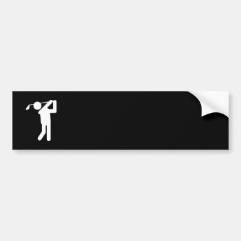 Male Golfer - Golfing Man Bumper Sticker by gravityx9 at Zazzle