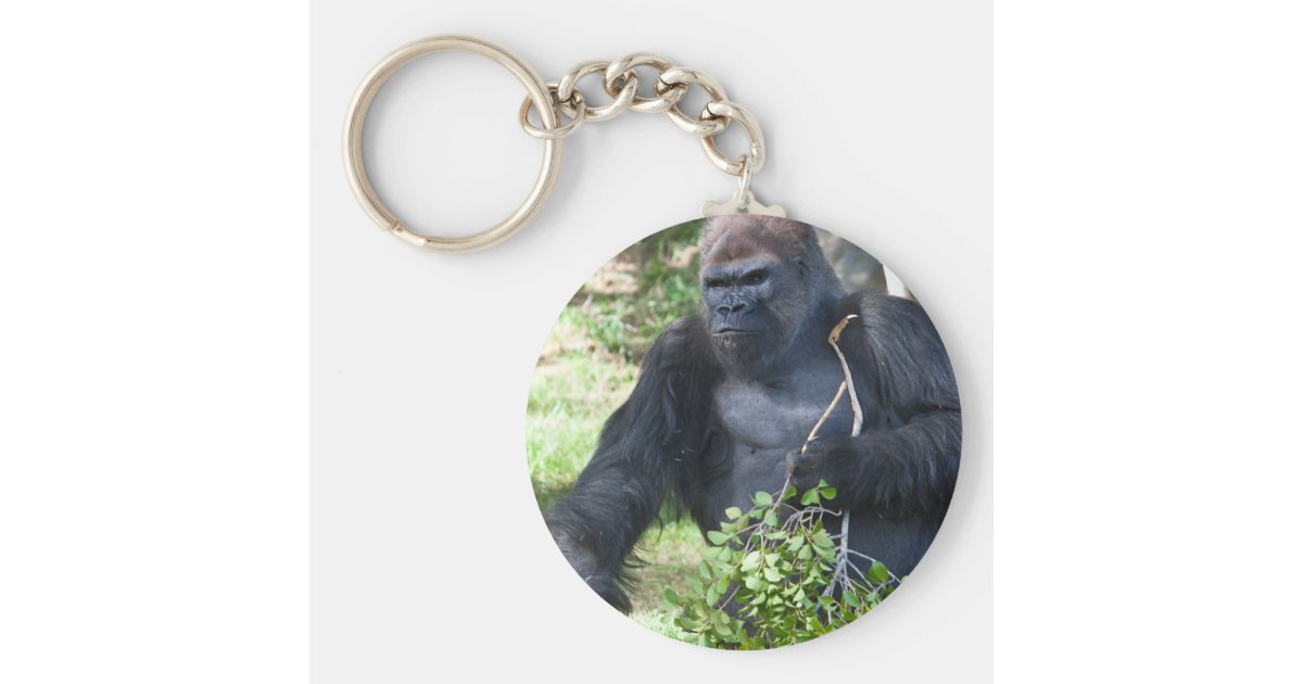 Male Gorilla Keychain | Zazzle.com