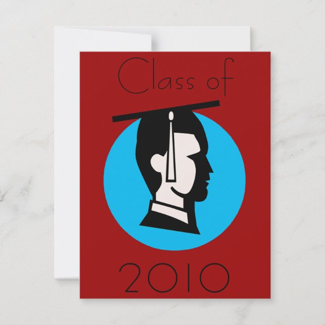 Male Graduate Dot Invitation (Front)