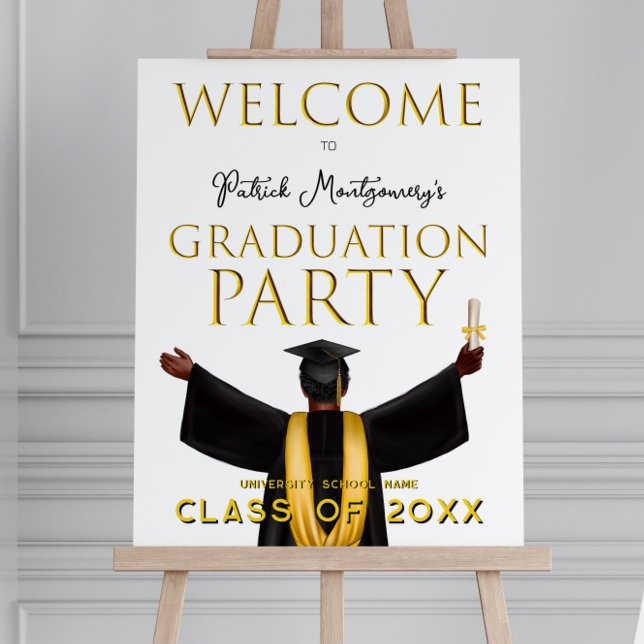 Male Graduation Party Welcome Sign (Creator Uploaded)