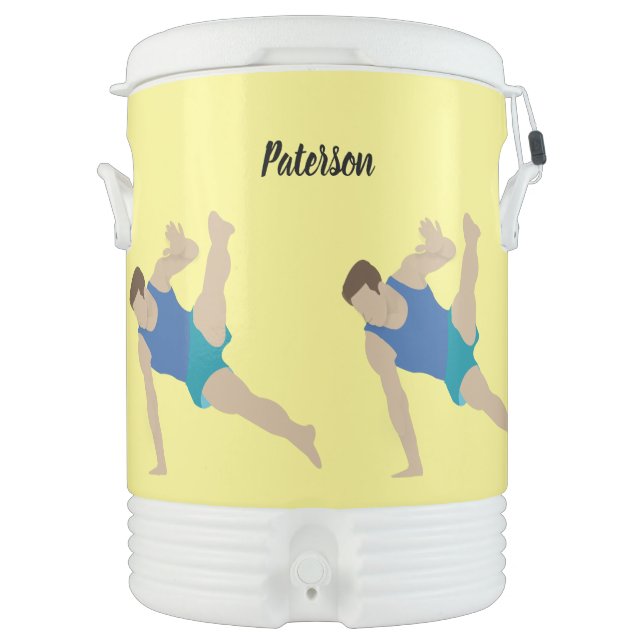 Male Gymnast Beverage Cooler (Front)