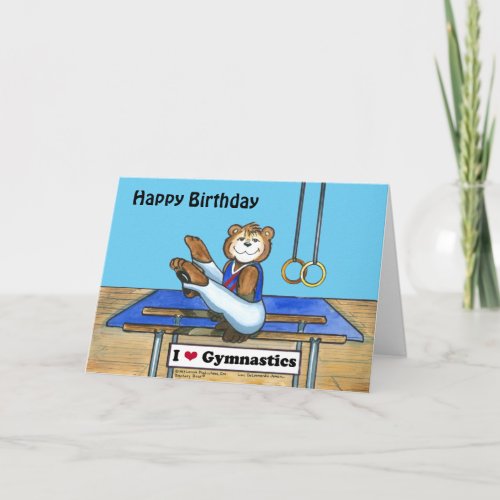 Male Gymnast Birthday Card
