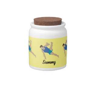 Male Gymnast Candy Jar