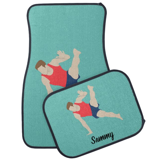 Male Gymnast Car Floor Mat (Set)