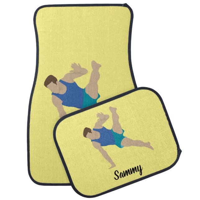 Male Gymnast Car Floor Mat (Set)