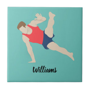 Male Gymnast Ceramic Tile