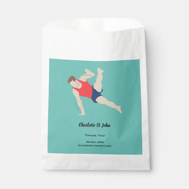 Male Gymnast Favor Bag (Front)
