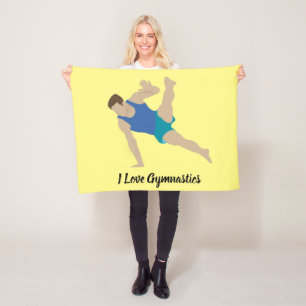Male Gymnast Fleece Blanket