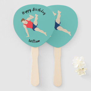 Male Gymnast Hand Fan