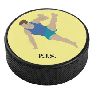 Male Gymnast Hockey Puck
