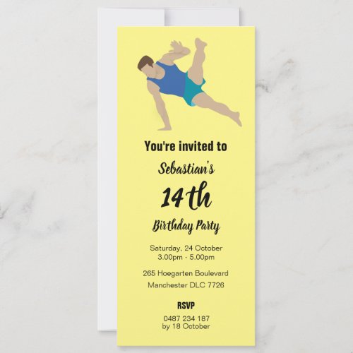 Male Gymnast Invitation