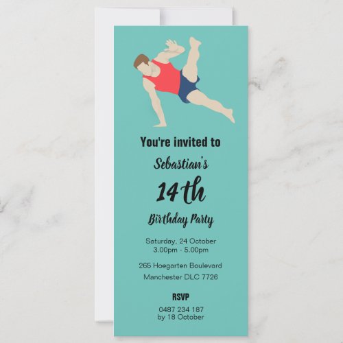 Male Gymnast Invitation