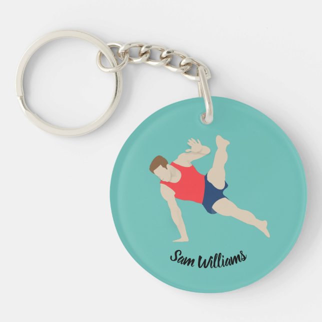 Male Gymnast Keychain (Front)