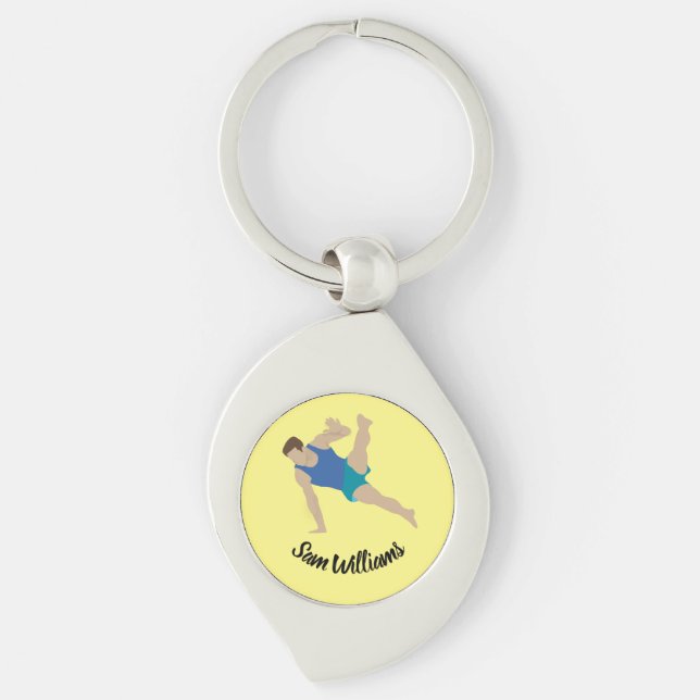 Male Gymnast Keychain (Front)
