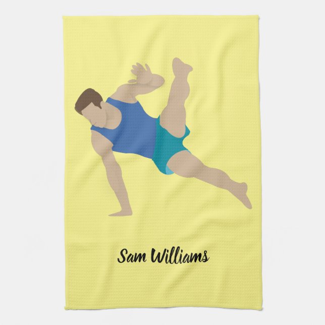Male Gymnast Kitchen Towel (Vertical)