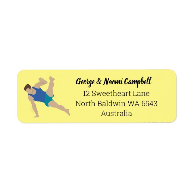 Male Gymnast Label (Front)