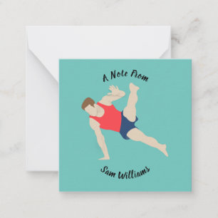 Male Gymnast Note Card