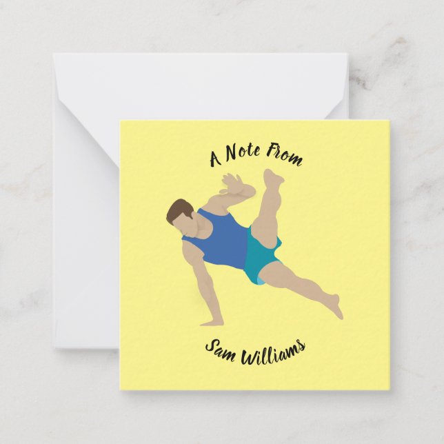 Male Gymnast Note Card (Front)