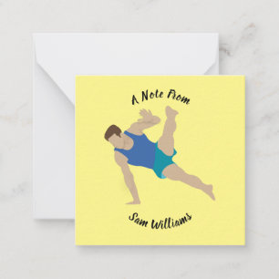 Male Gymnast Note Card