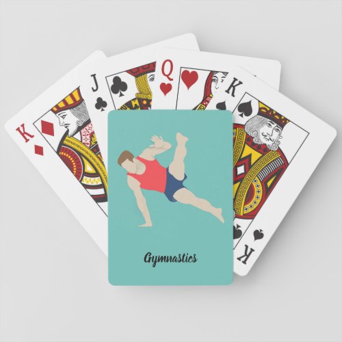 Male Gymnast Playing Cards