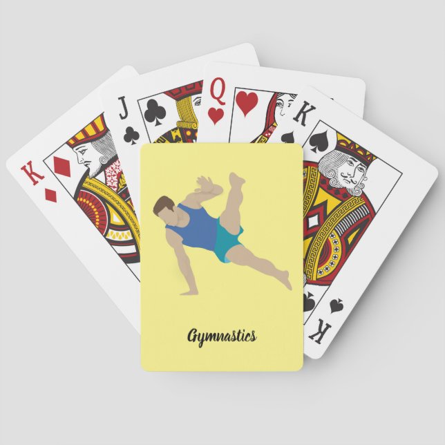 Male Gymnast Poker Cards (Back)