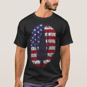 Male Gymnast Proud American Boys Gymnastics Rings T-Shirt
