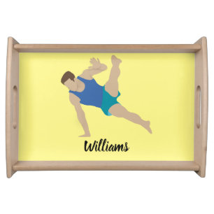 Male Gymnast Serving Tray