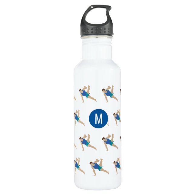Male Gymnast Stainless Steel Water Bottle (Front)