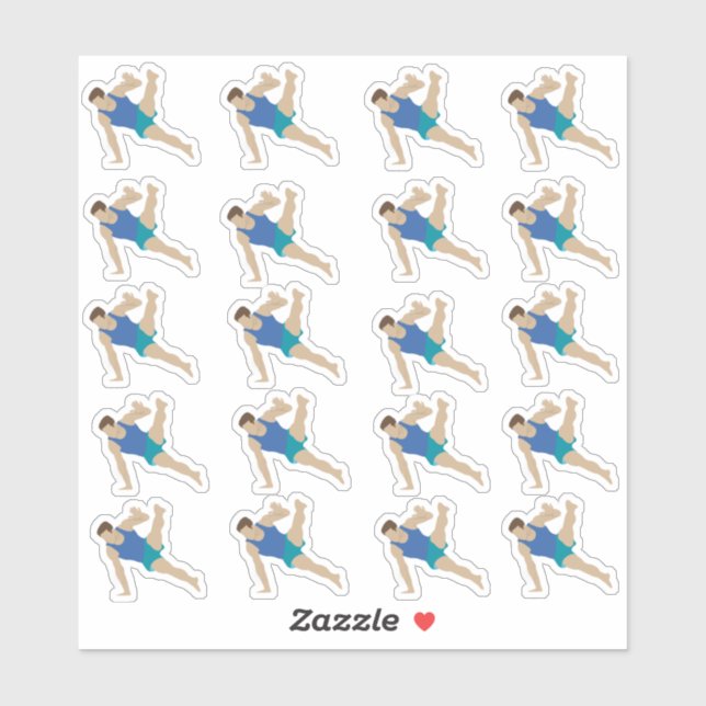 Male Gymnast Sticker (Sheet)