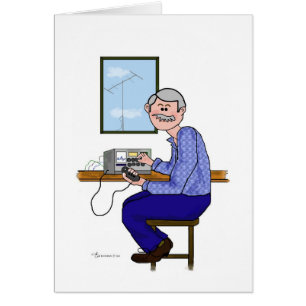 Male Ham Radio Operator - Grey Hair & Moustache