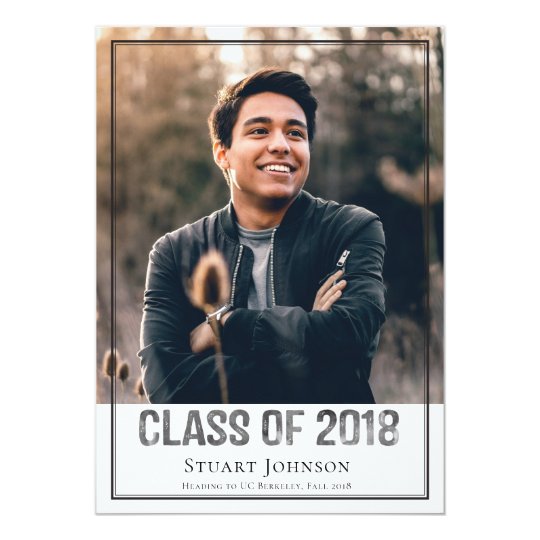 Classy Leopard Print Photo Graduation Announcement | Zazzle.com