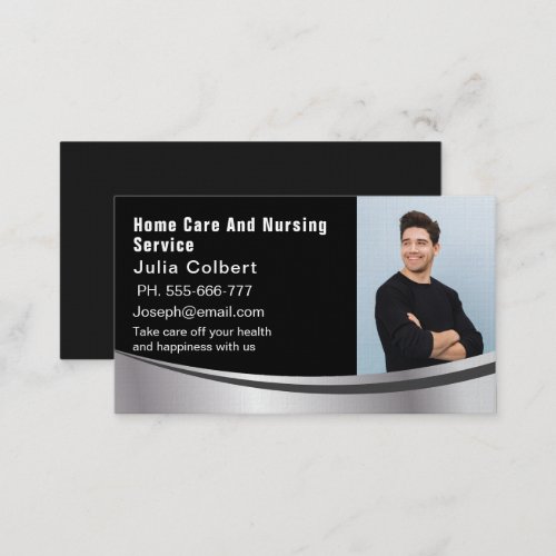 Male Home Care and Nursing Services Business Card