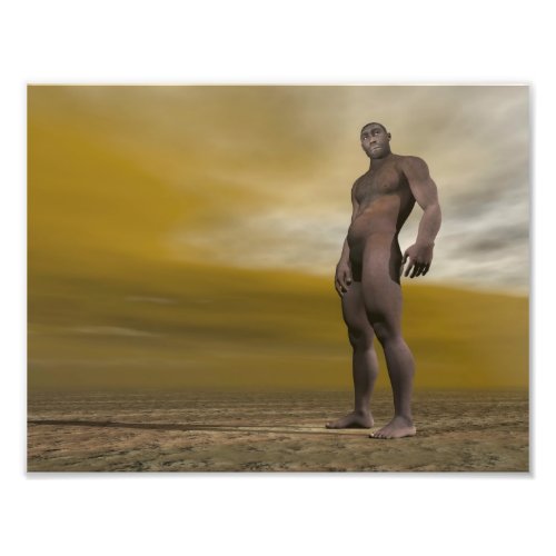 Male homo erectus _ 3D render Photo Print