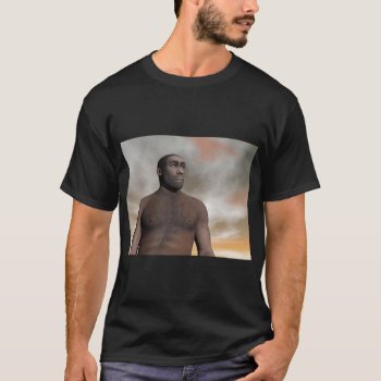 Male Homo Erectus T-shirt by Elenarts_PaleoArts at Zazzle