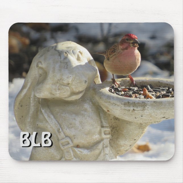 Male House Finch your initials Mouse Pad (Front)