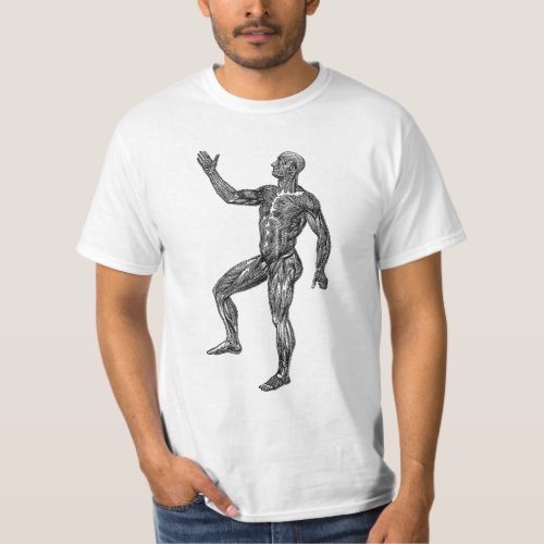 Male Human Anatomy Muscles Medical Science art T_Shirt