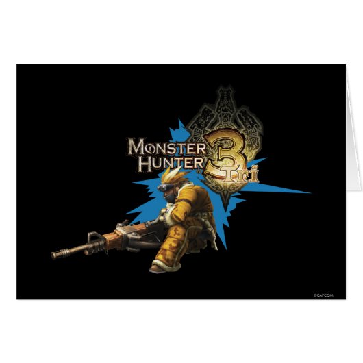 Male Hunter with Bowgun, Heavy Gunner with Ludroth (Front Horizontal)