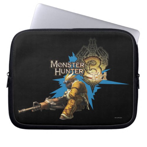 Male Hunter with Bowgun Heavy Gunner with Ludroth Laptop Sleeve