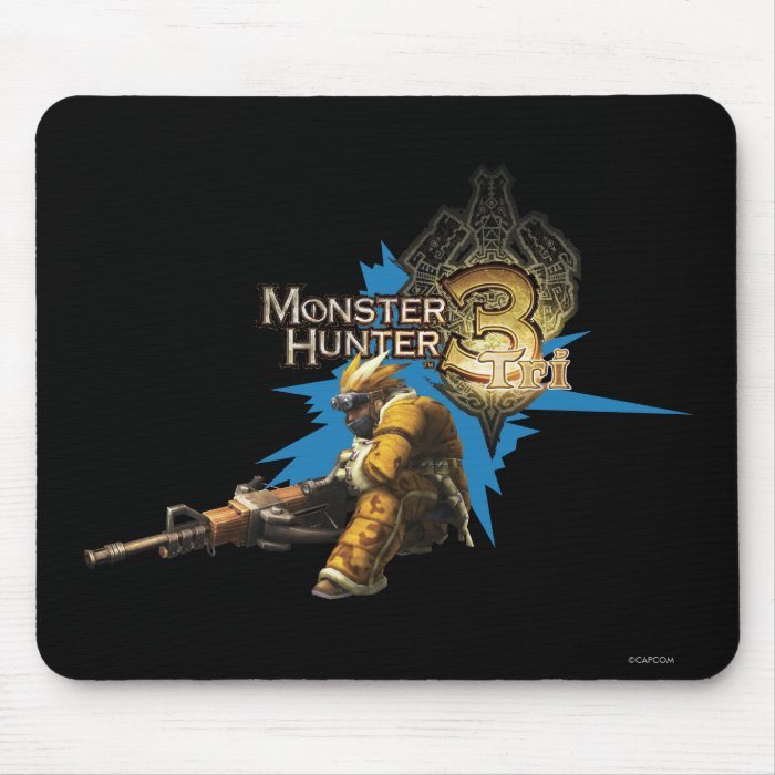 Male Hunter with Bowgun, Heavy Gunner with Ludroth Mousepad
