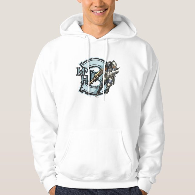 Male Hunter with Bowgun, Steel Armor 2 Hoodie (Front)