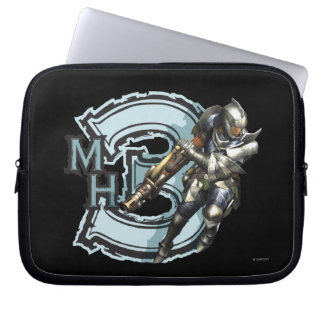 Male Hunter with Bowgun, Steel Armor Laptop Sleeve