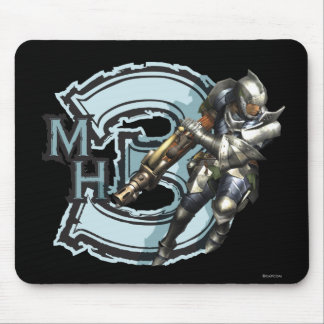 Male Hunter with Bowgun, Steel Armor Mouse Pad