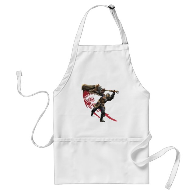 Male Hunter with great sword & hunter's armor Adult Apron (Front)