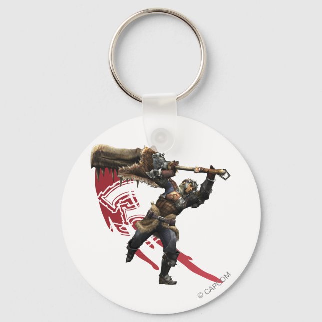 Male Hunter with great sword & hunter's armor Keychain (Front)