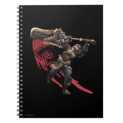 Male Hunter with great sword  hunters armor Notebook