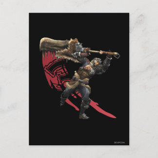 Male Hunter with great sword & hunter's armor Postcard