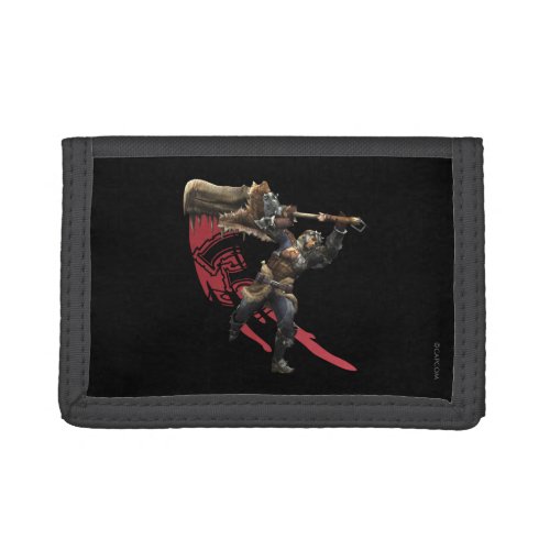 Male Hunter with great sword  hunters armor Tri_fold Wallet