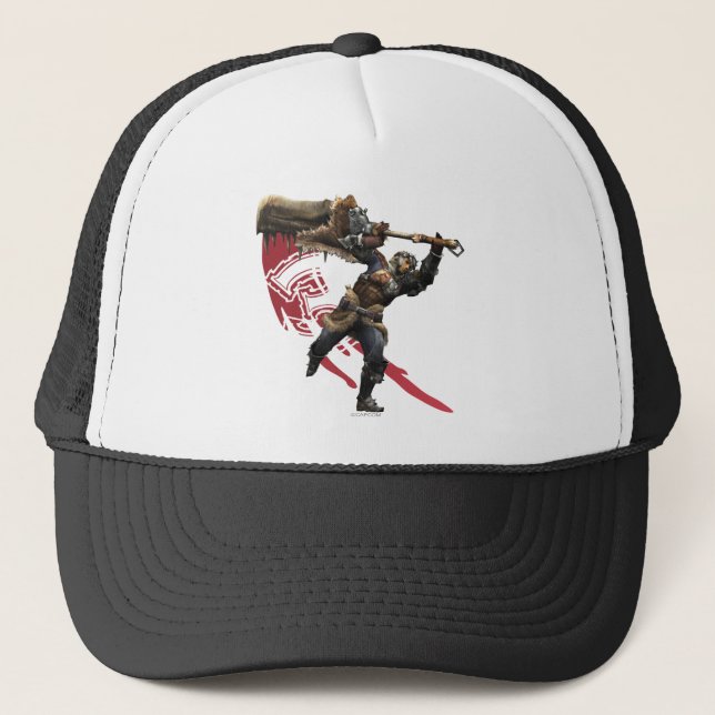 Male Hunter with great sword & hunter's armor Trucker Hat (Front)