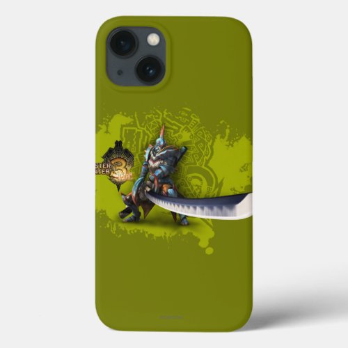 Male hunter with long sword  lagiacrus armor 3 iPhone 13 case
