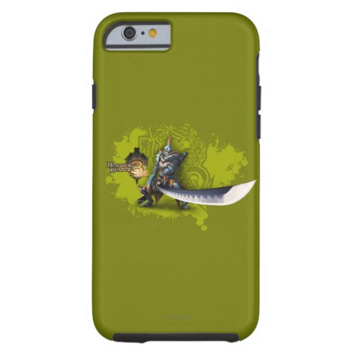 Male hunter with long sword  lagiacrus armor 3 tough iPhone 6 case
